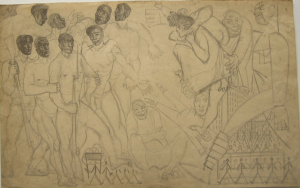 Composition (after Filonov). 1931. Paper, pencil. 22х35.