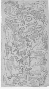 Nevsky. 1932. Paper, pencil. 25x14.