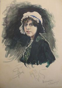 Женский портрет. 1915. Бум., акварель.