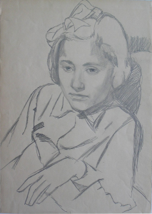 Portrait of a Daughter. 1951. P., graphite pencil. 44x30.