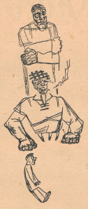 Инвалиды. Иллюстрация к рассказу “Без головы” А. Санаева. 1931.